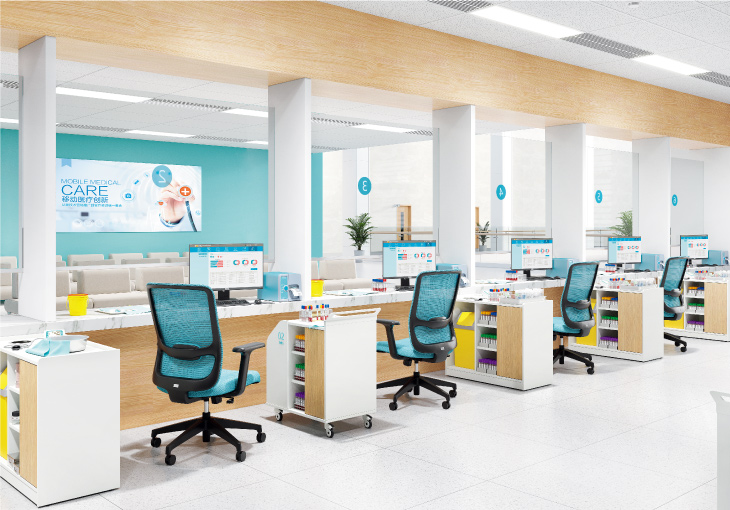 圣奧辦公家具 安護系列辦公區醫院家具（配奧麗辦公椅）